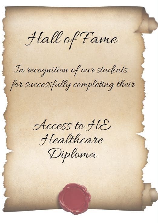 HoF_Access-HE Access to HE Healthcare Diploma